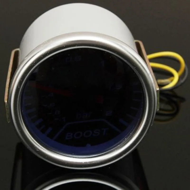 1set 2inch 52mm Universal Car White LED Turbo Boost Gauge Vacuum Meter