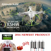 SYMA X5HW 4CH 2.4CH Rc Дрон Квадрокоптер вертолет Wifi камера передача с функцией высокой высоты