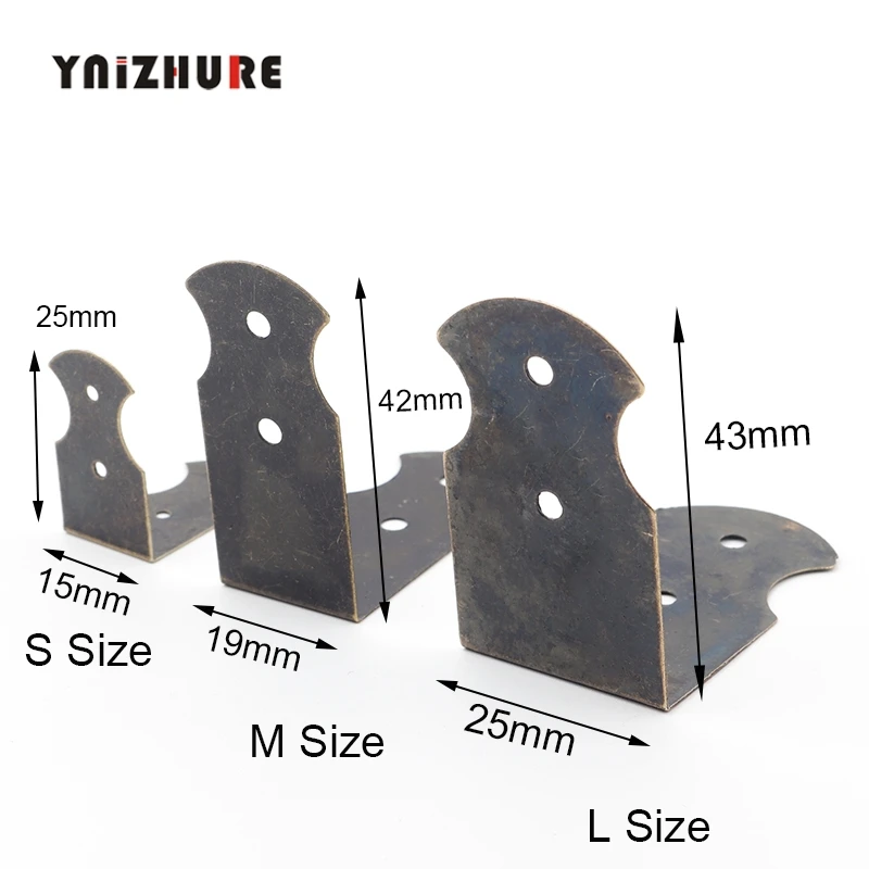 Vintage Luggage Case Box Corner,Flower Corners,Brackets Decorative,Furniture Decoration Box Corner,Bronze Tone,50Pcs