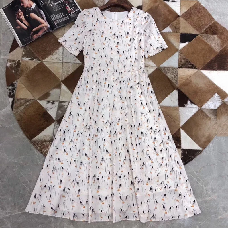 

Prairie Chic Summer Dress for Women Short Sleeve Slim Style Dress for Lady Elegant 2019 new Women Dress
