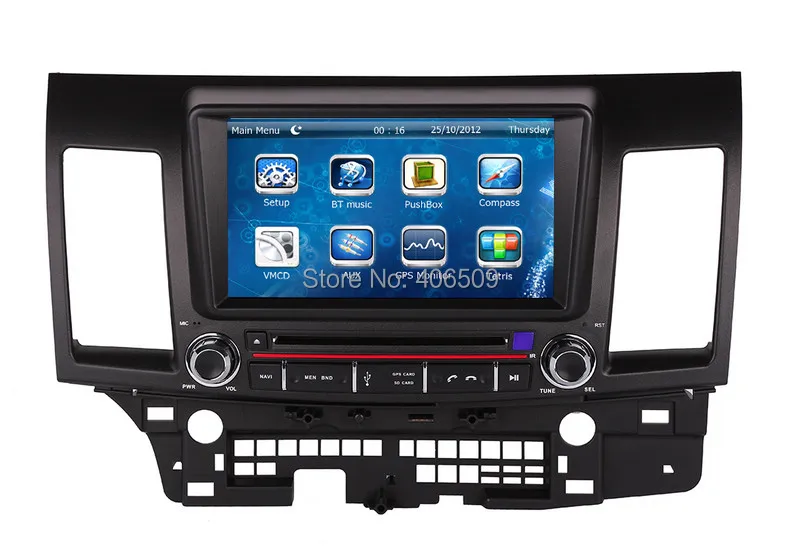 Top 8" Head Unit Car DVD Player for Mitsubishi Lancer 2007-2013 wtih GPS Navigation Radio Bluetooth TV SD USB AUX Audio Navigator 1