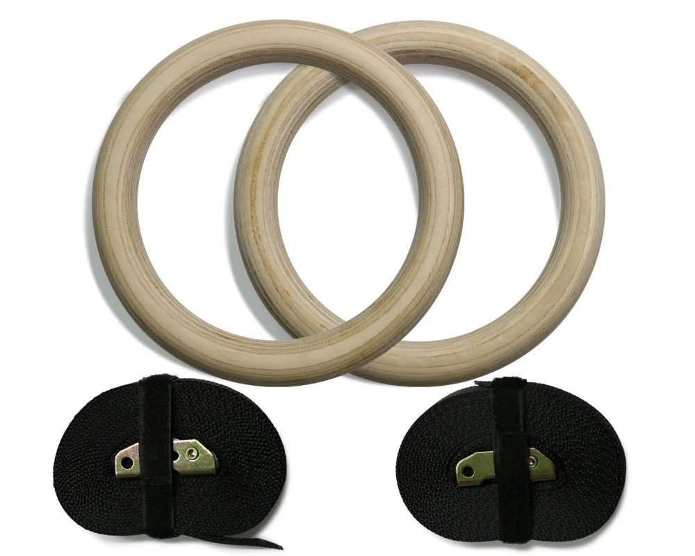 Дерево гимнастические кольца для тренажерного зала кольца с регулируемой длиной пряжки ремни тренировки для дома тренажерный зал и Фитнес