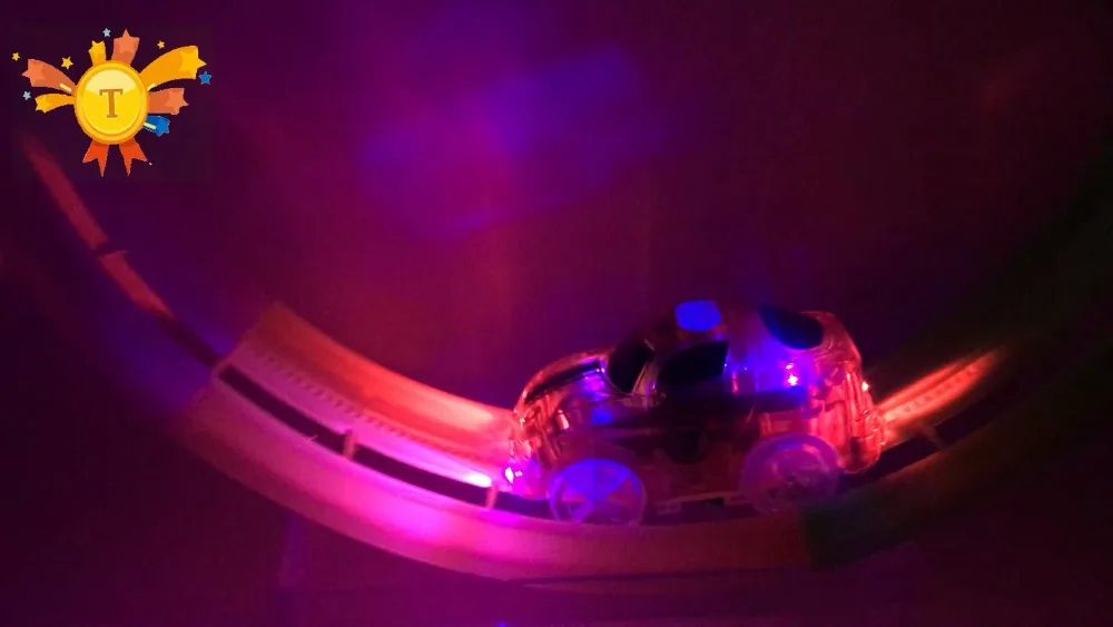 Волшебный автомобиль трек изгиб Flex Loop светящийся в темноте DIY сборка игрушечный