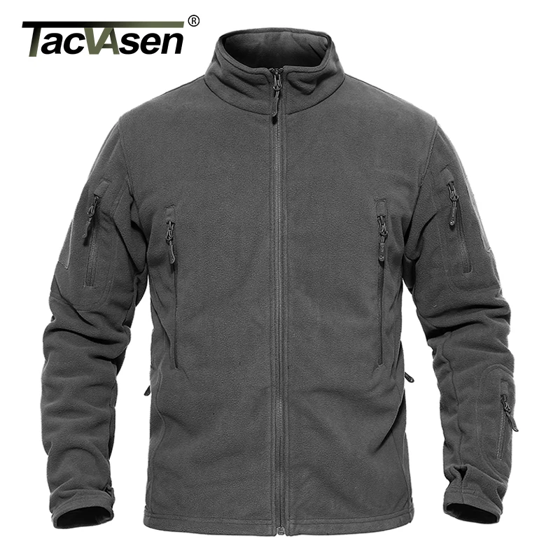 

TACVASEN Men Winter Fleece Jacket Warm Military Tactical Jacket Men's Thermal Jacket Coat Autumn Army Clothing Plus Size