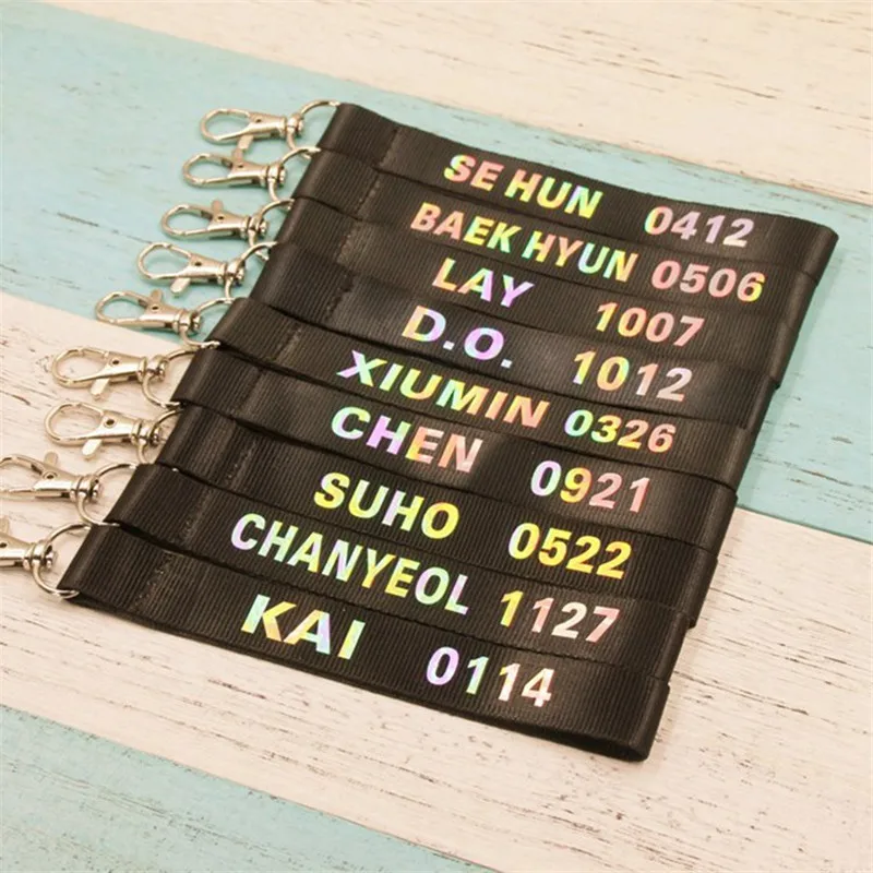 

Youpop Kpop EXO Album Baekhyun Laser D.o. Kai Discoloration Nam Key Chain K-pop Key Ring Pendant Keyring Keychain
