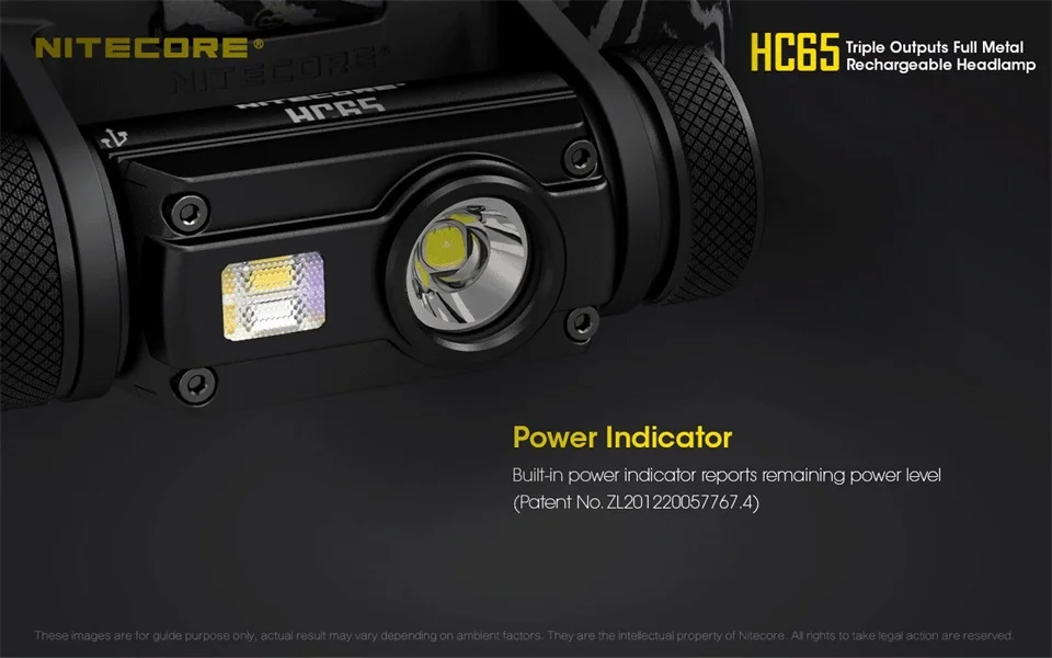 Nitecore HC65 Cree XM-L2 U2+ ультратонкое естественное освещение CRI+ красный светодиодный 1000lm USB Перезаряжаемые фар