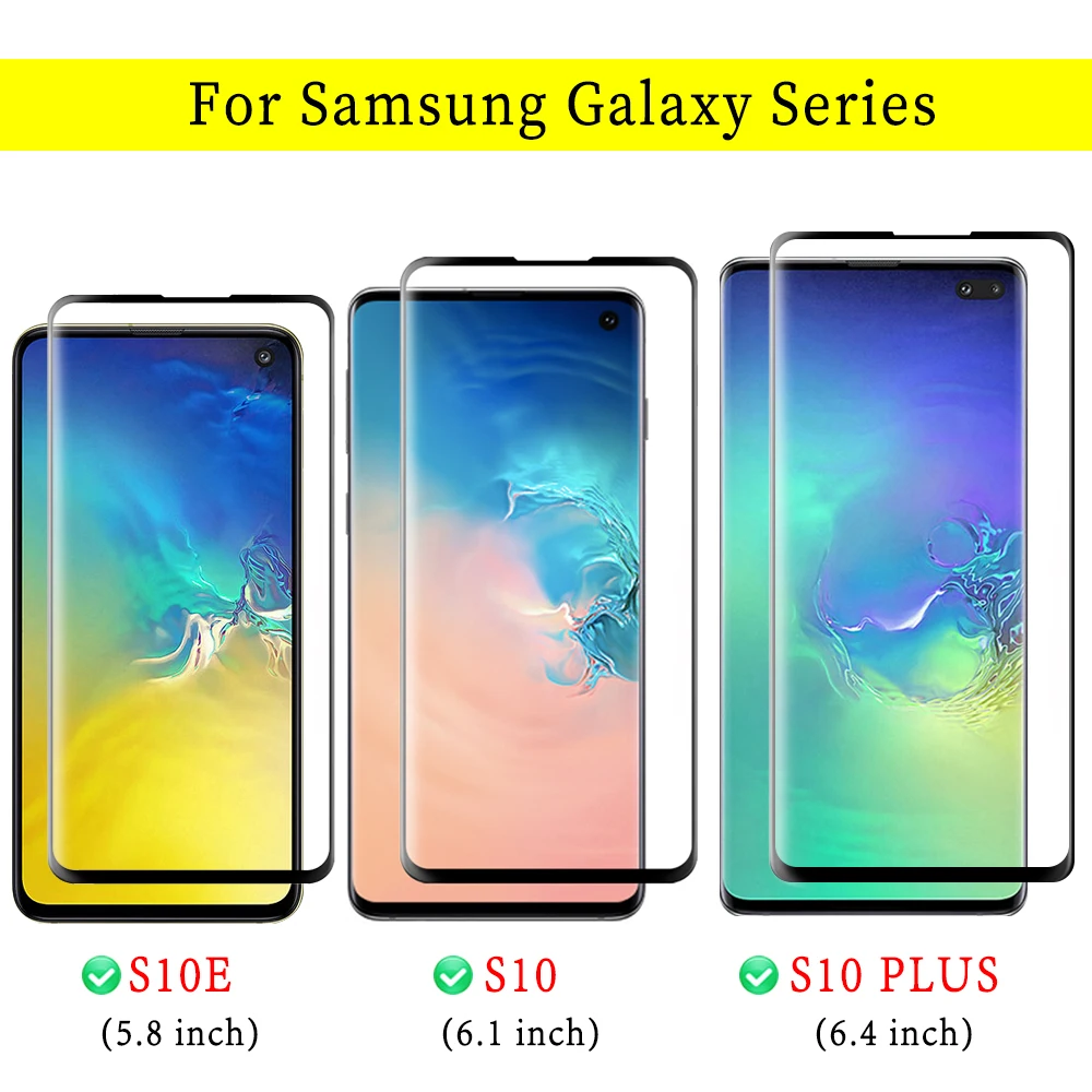 Защитное стекло для samsung galaxy s10 plus, защитная пленка для экрана e 10e lite s 10, светильник s10e, лист из закаленной пленки, cam 10s s10plus