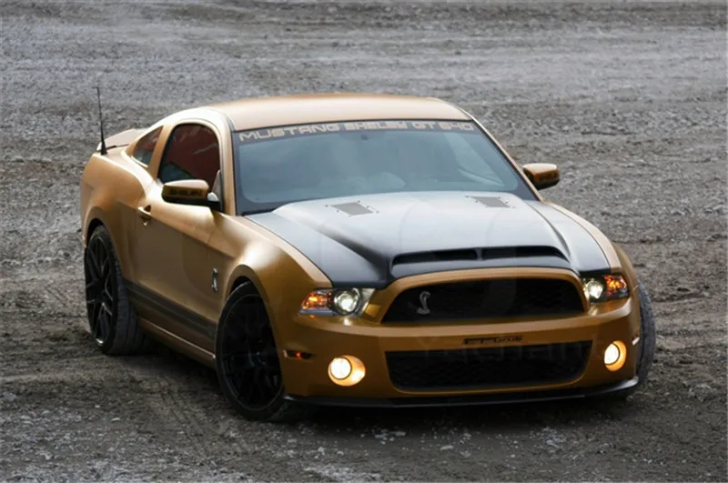 2010-2014 Ford Mustang Shelby GT500>&V6 TruCarbon A53KR Style Ram Air Hood CF (23)