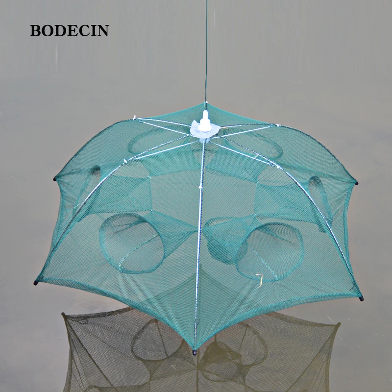 Складная портативная рыболовная сеть с 6 отверстиями для литья рыбы ловушка