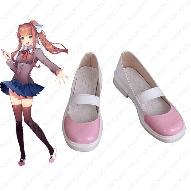 2018 Doki Doki Literature Club Monika Cosplay shoes anime