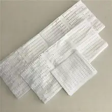 Белый ASO OKE повязка на голову с бисером африканская ткань sego головной убор нигерийская Кружевная повязка на голову Женская повязка на голову высокого качества 3 шт./лот HE-23