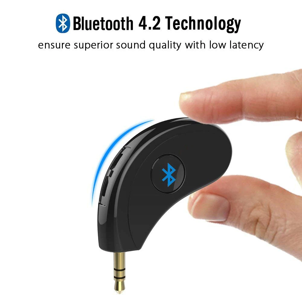 

Bluetooth 4.2 Aux Wireless Adapter Stereo Music Receiver Car Kit For Bose Speaker With Auxiliary 3.5mm Line-in Audio Output