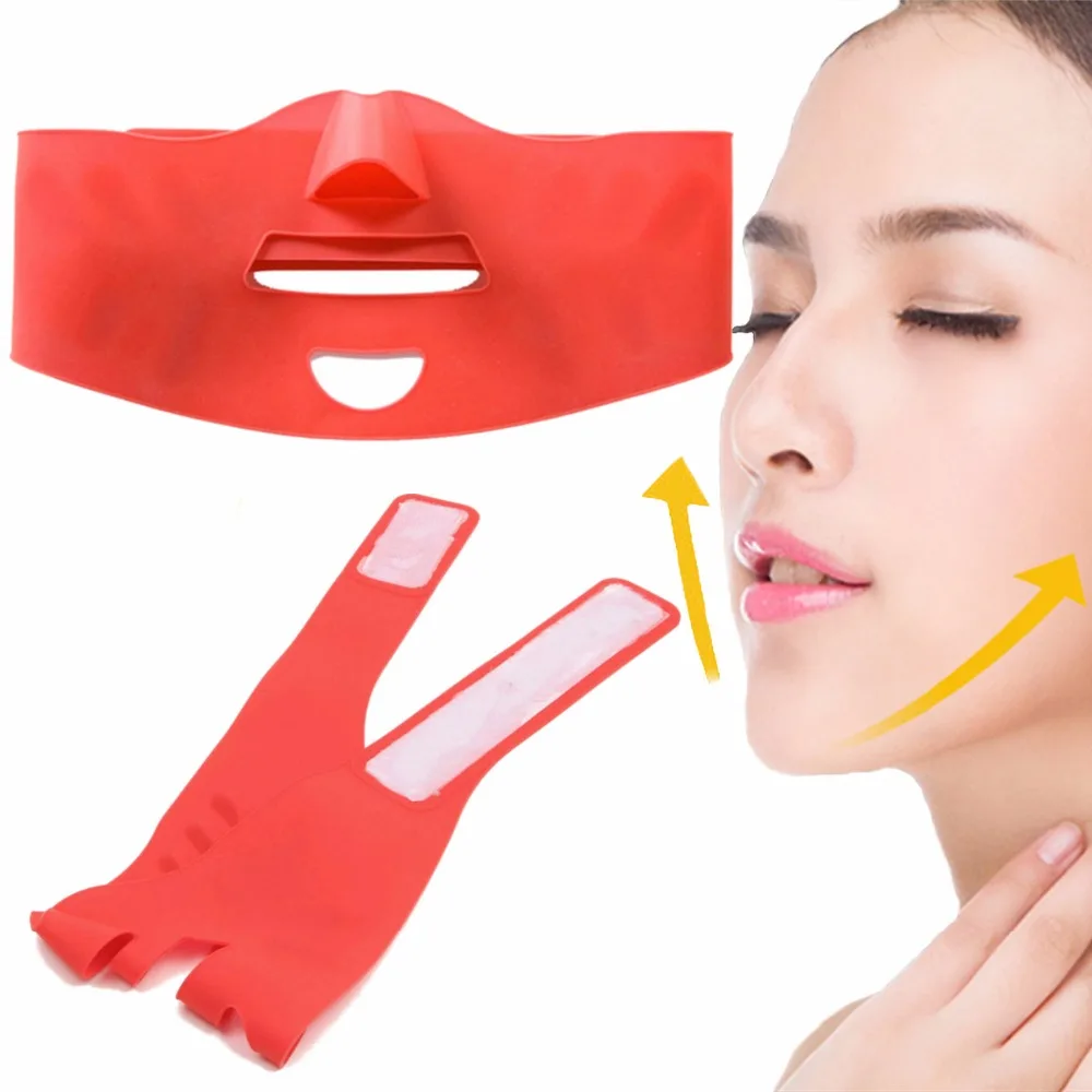Silicone Thin Face lifting 3D V line Lift Face Bandage Belt Slimming
