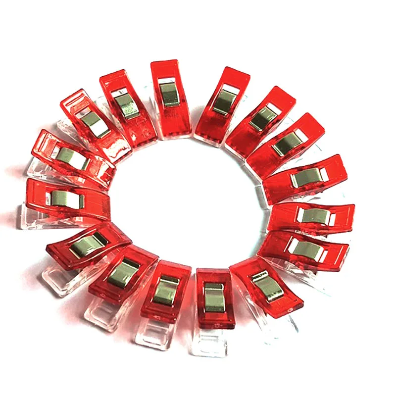 

50 pcs/lot DIY Plastic Sewing Fixed Clips Patchwork Crafts Transparent Quilt Quilting Patchwork Clip