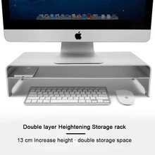 Monitor per Computer telaio di sollevamento staffa in lega di alluminio IMAC struttura in metallo base per notebook con tastiera da tavolo