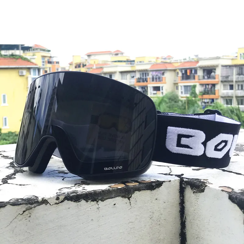 Gafas de esquí con magnético de doble capa lente polarizada esquí Anti-niebla UV400 Snowboard gafas de las mujeres de los hombres de esquí gafas caso