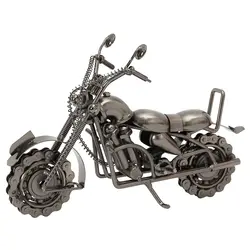 Ретро Мотоцикл образец прикладного искусства Винтаж Галле мотоцикл металлическая статуя современные украшения Ремесло изысканный