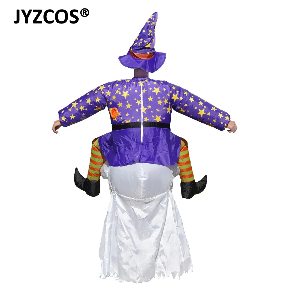 Ghost Rider Halloween Scary Costume Adult Inflatable Blow Up Suit Carnival Party