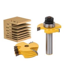 Freeshipping High-grade Solid Hardened Steel Body of adjustable slotted Woodworking cutter Bit1/2 inch Shank