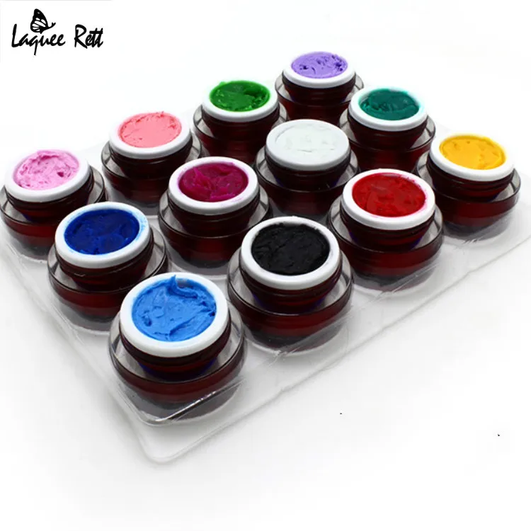 

100% Brand Fashion Color Professional 3D Nail Art Builder Soak Off For Nail Gel Carved Uv LED Nail Polish Gel 1pcs