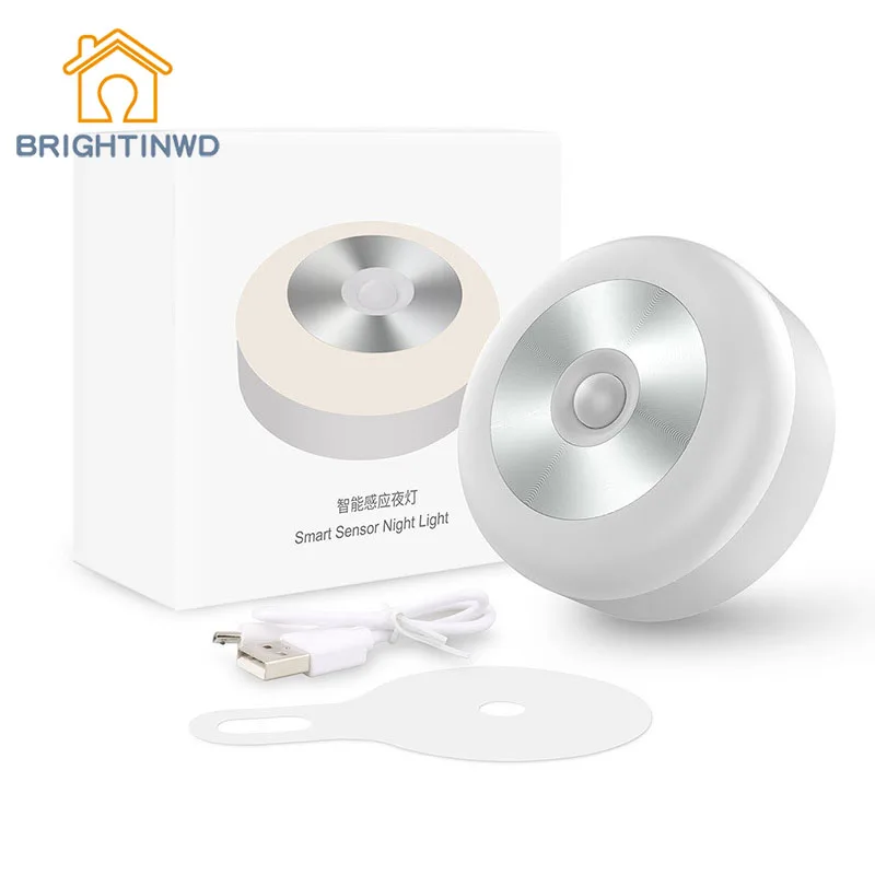 

BRIGHTINWD Intelligent LED Body Sensor New Fancy 36V PC Creative Gift Infrared Control Led Small Night Light Star Lamp