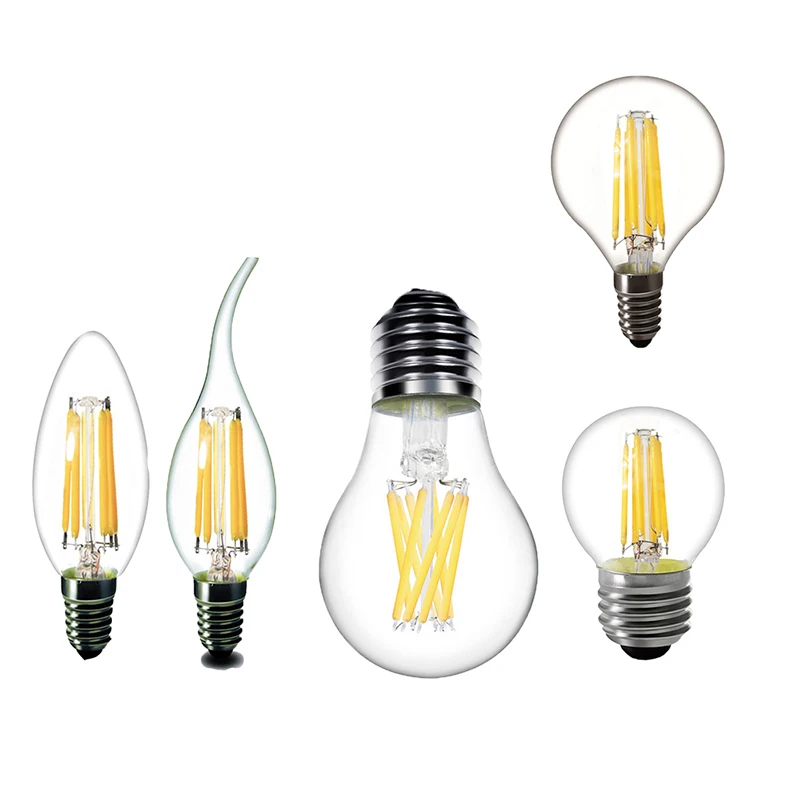 

Led Bulb E14 Led Candle Light Bulb Chandelier 220V E27 LED Filament Bulb Vintage Filament Lamp Replace 20W 30W 40W Incandescent