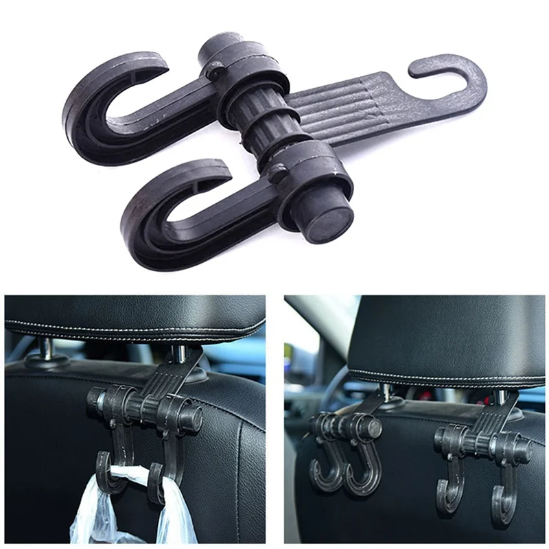 New Arrival Black Universal Car Truck Suv Seat Back Hanger Organizer Hook Headrest Holder Backrest Hook For Automobile