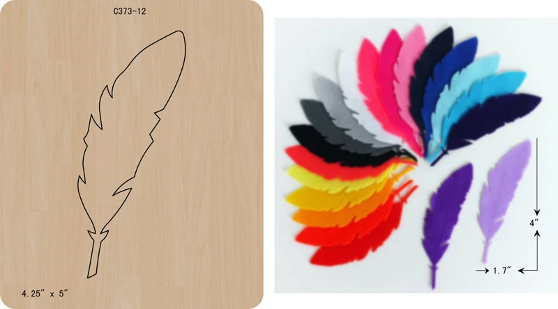 

New feather Wooden die Scrapbooking C-373-12 Cutting Dies