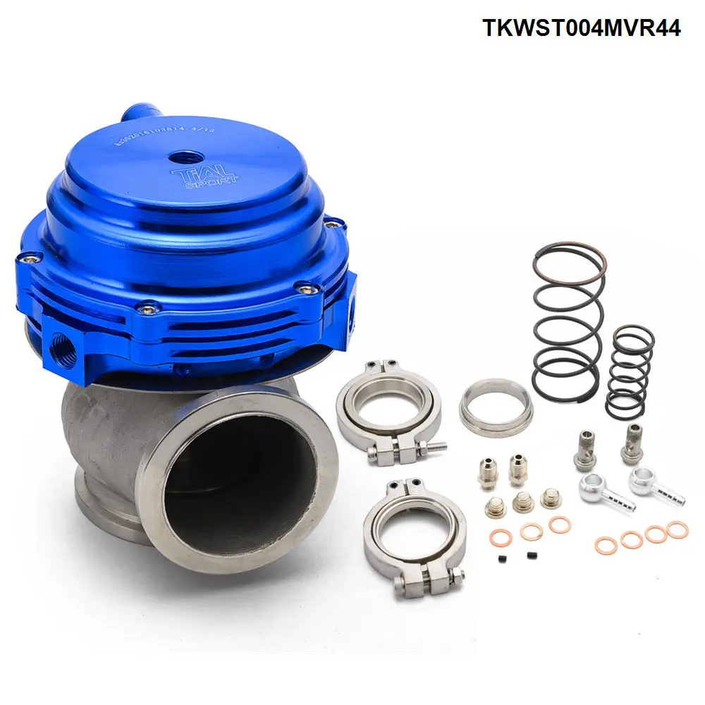 MVR 44 мм V Band внешний мусорный отсек Комплект 24PSI Turbo мусорный отсек с v-полосным фланцем TKWST004MVR44 - Цвет: Синий