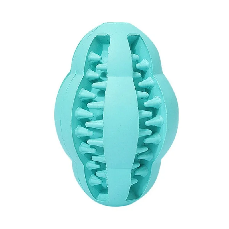 Синий Pet Sof Pet игрушки для собак игрушка забавный интерактивный эластичный шарик жевательная игрушка для собаки зуб чистый шар еды Экстра-жесткий резиновый мяч - Цвет: Синий