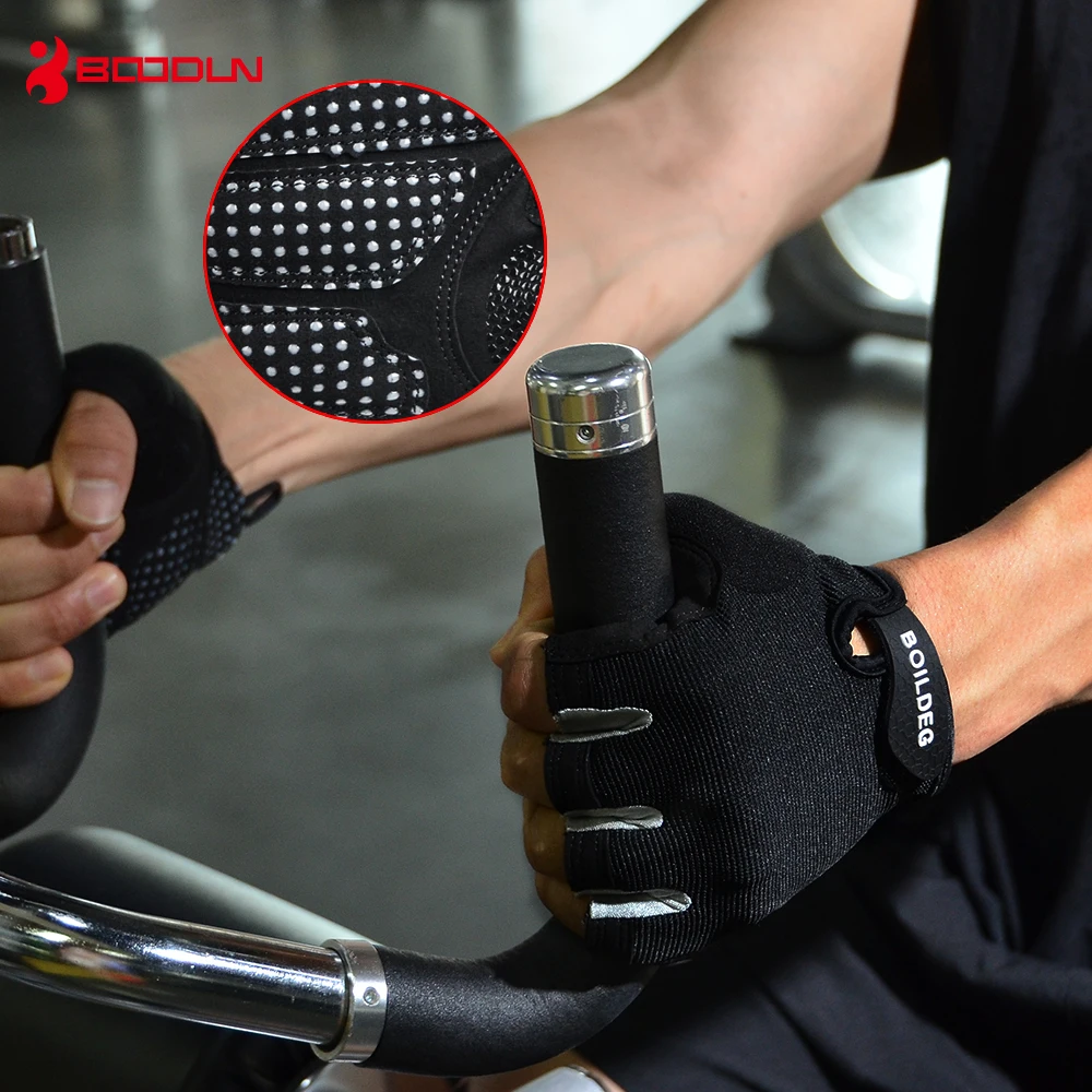 Boodun Gym Gloves Men Women Body Building Half Finger Fitness Gloves An-slip Weight Lifting Sports Training Gloves Boodun Gym Gloves Men Women Body Building Half Finger Fitness Gloves An-slip Weight Lifting Sports Training Gloves