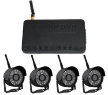 HD Baby Monitor Digital Wireless DVR Kit with weatherproof night vision camera 4CH quad view Support