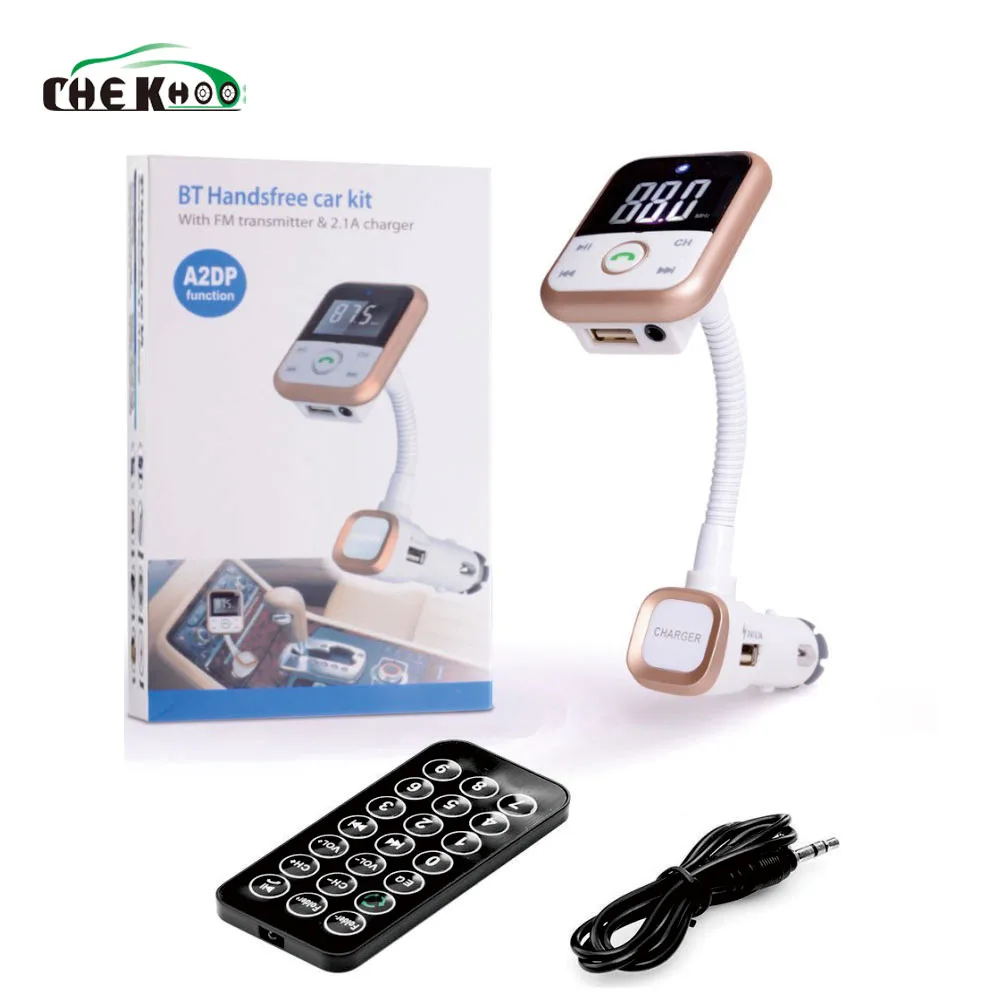 

Car Kit Handfree LCD Wireless Bluetooth Kit SD Card Mp3 Player Car Charger FM Transmitter with Remote Control