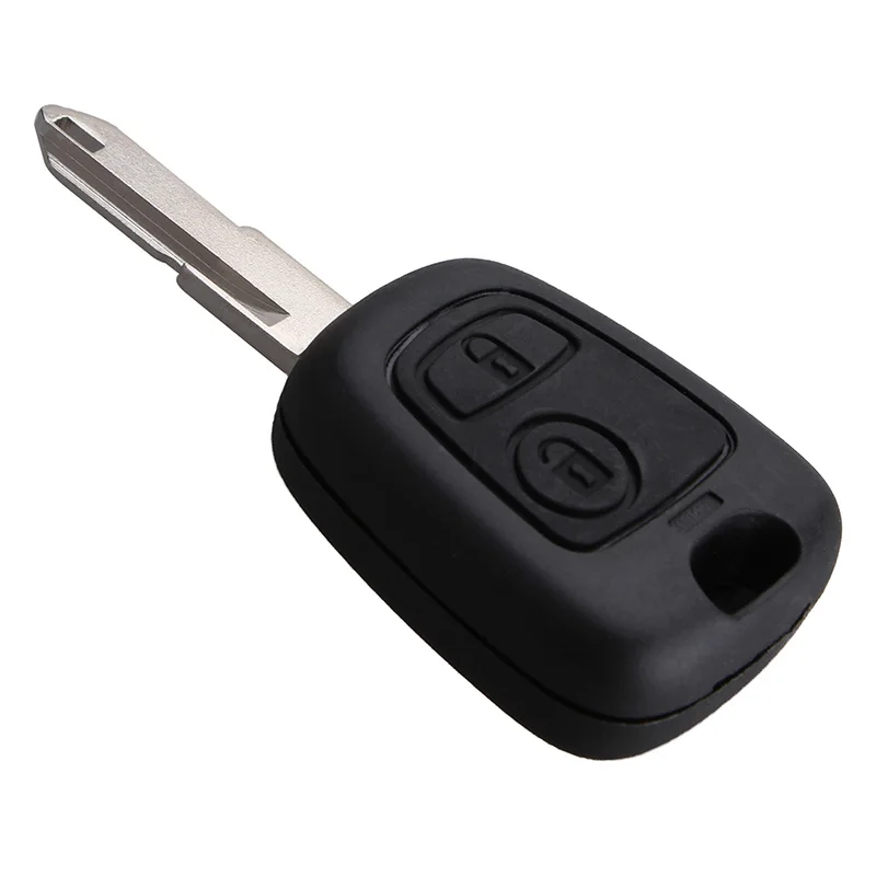 

MAYITR Car Remote Key Fob Case Shell For Peugeot 206 Key 2 Buttons Remote Key Case with Key Blank Blade