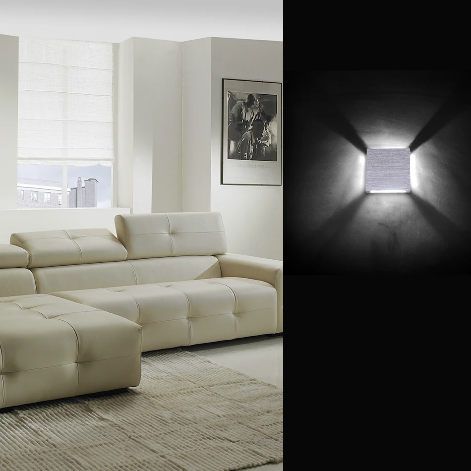 feimefeiyou 3W LED Stair Lighting Square Slim Wall Lamps Recessed with Drive One Beam EmissionIndoor Step Light 4pcs/lot 6