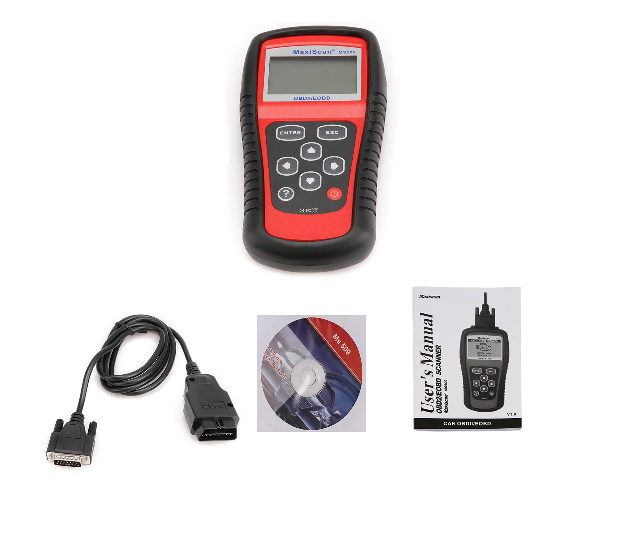 MS509 OBDII Авто OBD2 сканер Maxiscan автомобильный инструмент считыватель кодов тестер Autel