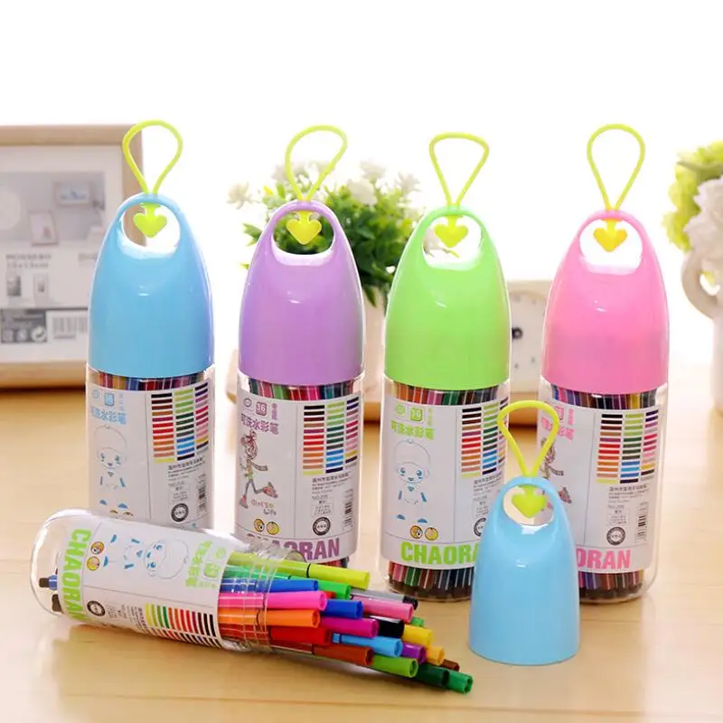 

12/18 Colors Washable Watercolor Pen Drawing Painting Art Marker For Child Lucky Bottle Student Art Supplies