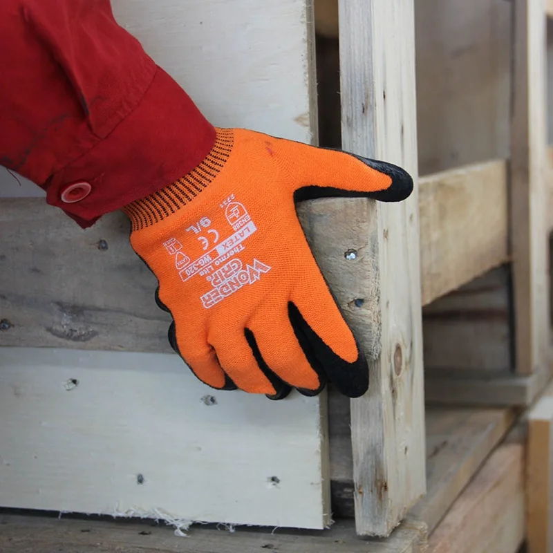 

Wonder Grip Safety Work Gloves2231Thermo Latex Double Palm Coating Gloves Cold Resist Warm Cold-proof Winter Protection antiskid