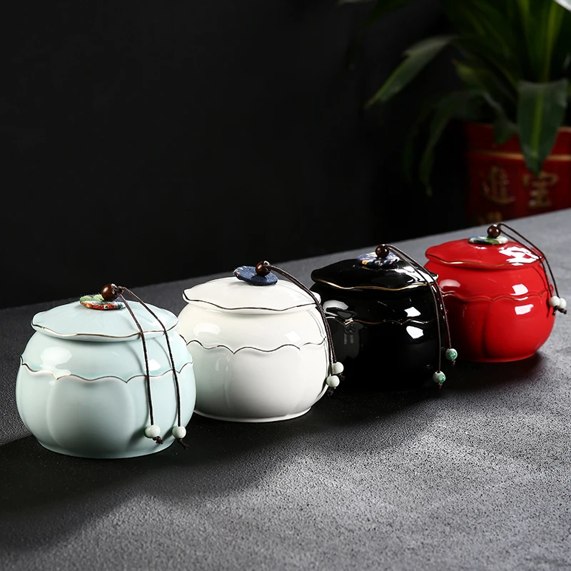 Китайский чай может керамическая герметизация бак большой бытовой Пуэр Черный Зеленый Упаковочная коробка для чая влагостойкий хранения чай caddy