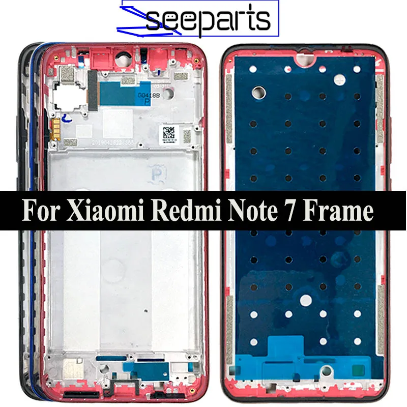Черный/синий/красный для Xiaomi Redmi Note 7 корпус средняя рамка запасные части Pro |