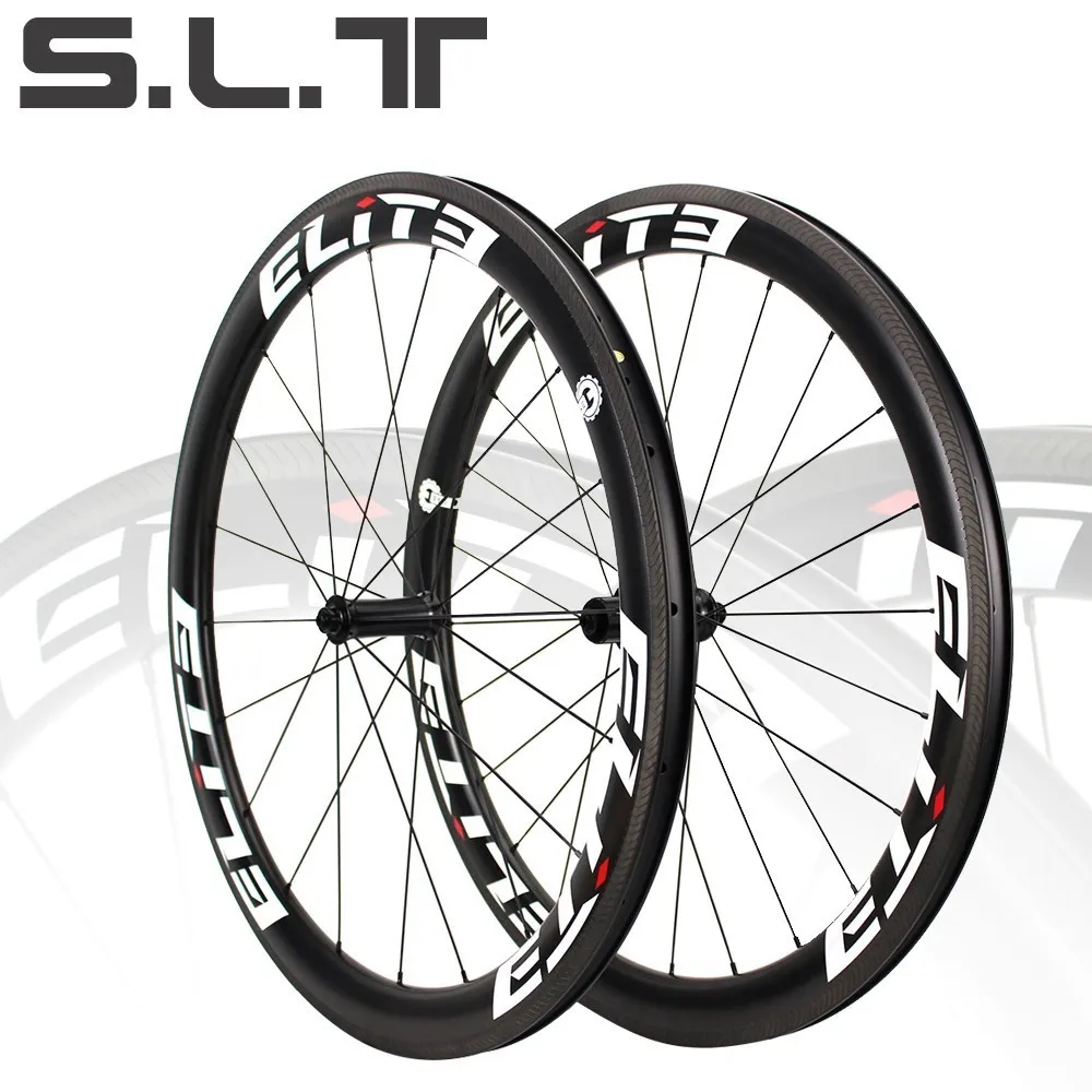 Günstige Elite SLT Rennrad Carbon Räder Aero A1 Bremse YAn RA18 Keramik Lager Hub Pillar1423 SpokeTubular Klammer Tubeless 700C Laufradsatz