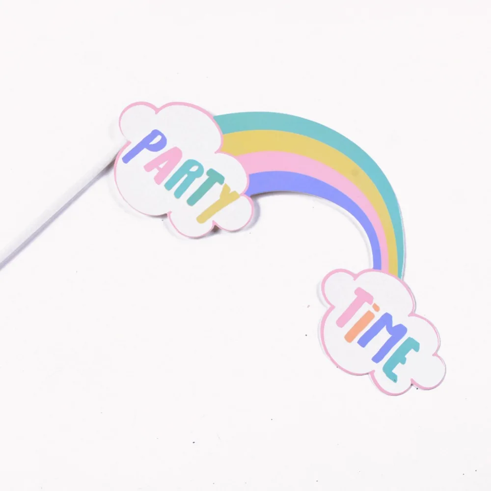 1 компл. Пастель Единорог Photo Booth Реквизит вечерние Поставок Радуга День рождения