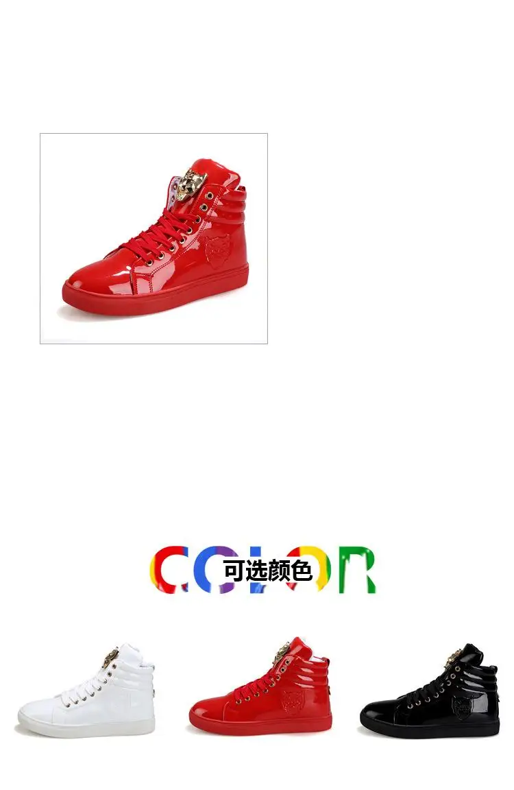 vermelho branco preto cor dos homens sapatos casuais sapatos altos