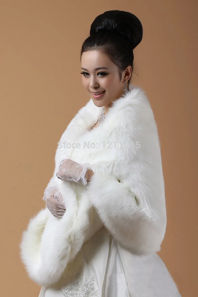 Plus Size Wedding Bridal Faux Fur Shawl Wrap Cape Shrug Stole High Plus Size Wedding Bridal Faux Fur Shawl Wrap Cape Shrug Stole High Quality Accessory Coat For Womens 2017 In Jackets From