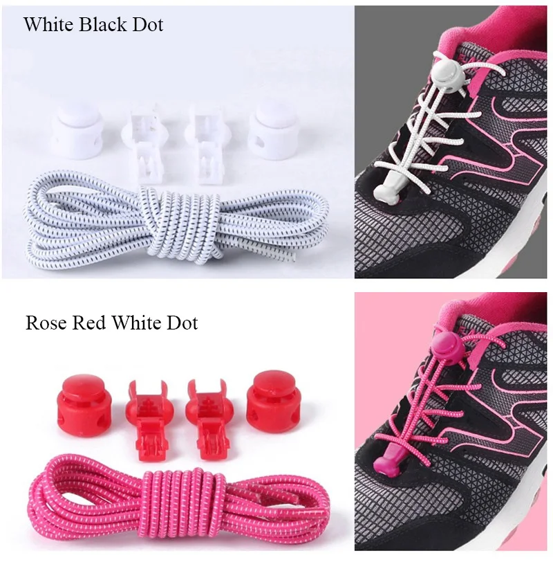No Tie Shoelaces Stretching Lock lace Locking Shoe Laces Elastic Sneaker Chidren Shoelaces Shoestrings RunningJoggingTriathlon (32)