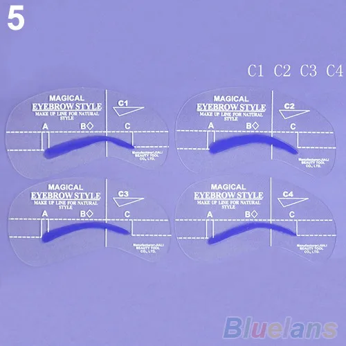 2 комплекта набор трафаретов для ухода за шерстью макияж Формирование DIY Красота бровей Шаблон инструменты