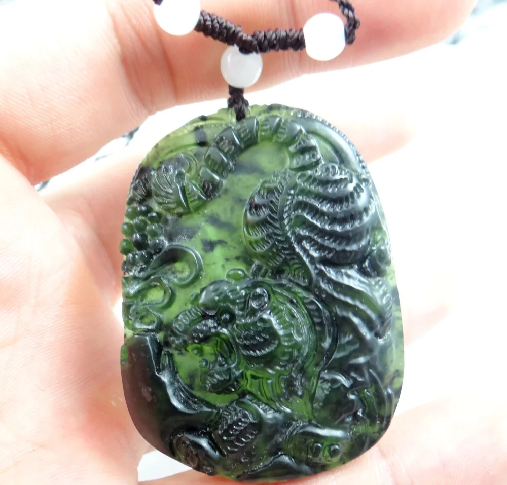 Натуральная искусственная китайская ручная резная статуя тигра амулет подвеска