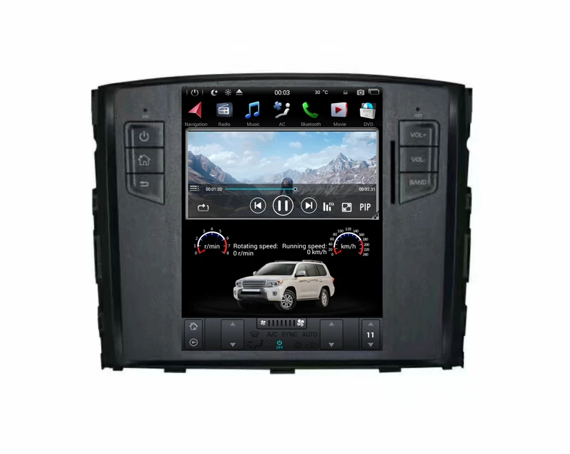 Tesla стиль android 7,12 автомобильный dvd-плеер для MITSUBISHI PAJERO V97 V93 Montero 2009- Автомобильный Аудио Стерео Авторадио wifi USB