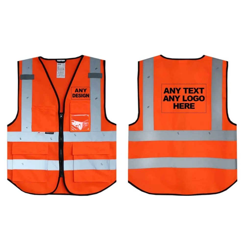 

Personalised Salzmann 3M Multi-Pocket Working Vest with Single Color Custom Imprint