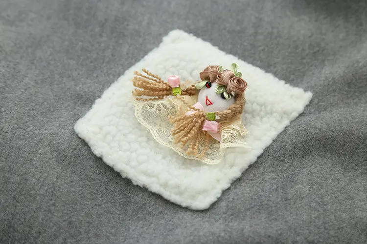 Японский сладкий мультфильм Кукла Кролик уши с капюшоном шаль плюс бархат шерстяной плащ пальто
